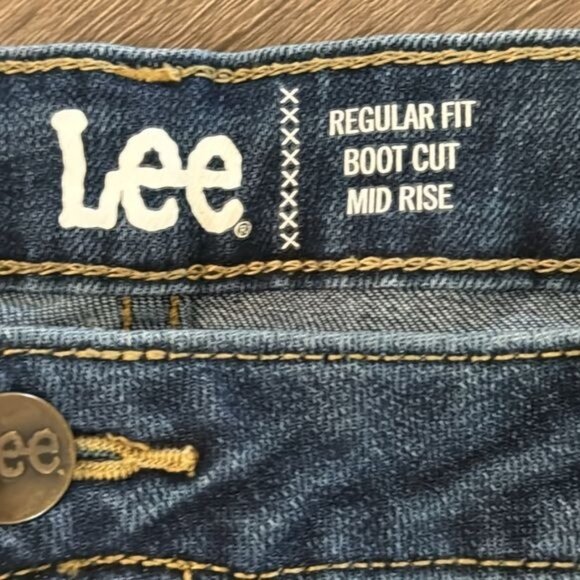 Lee Womens Bootcut Mid Rise Regular Fit Denim Jeans Size 20W - Picture 2 of 10
